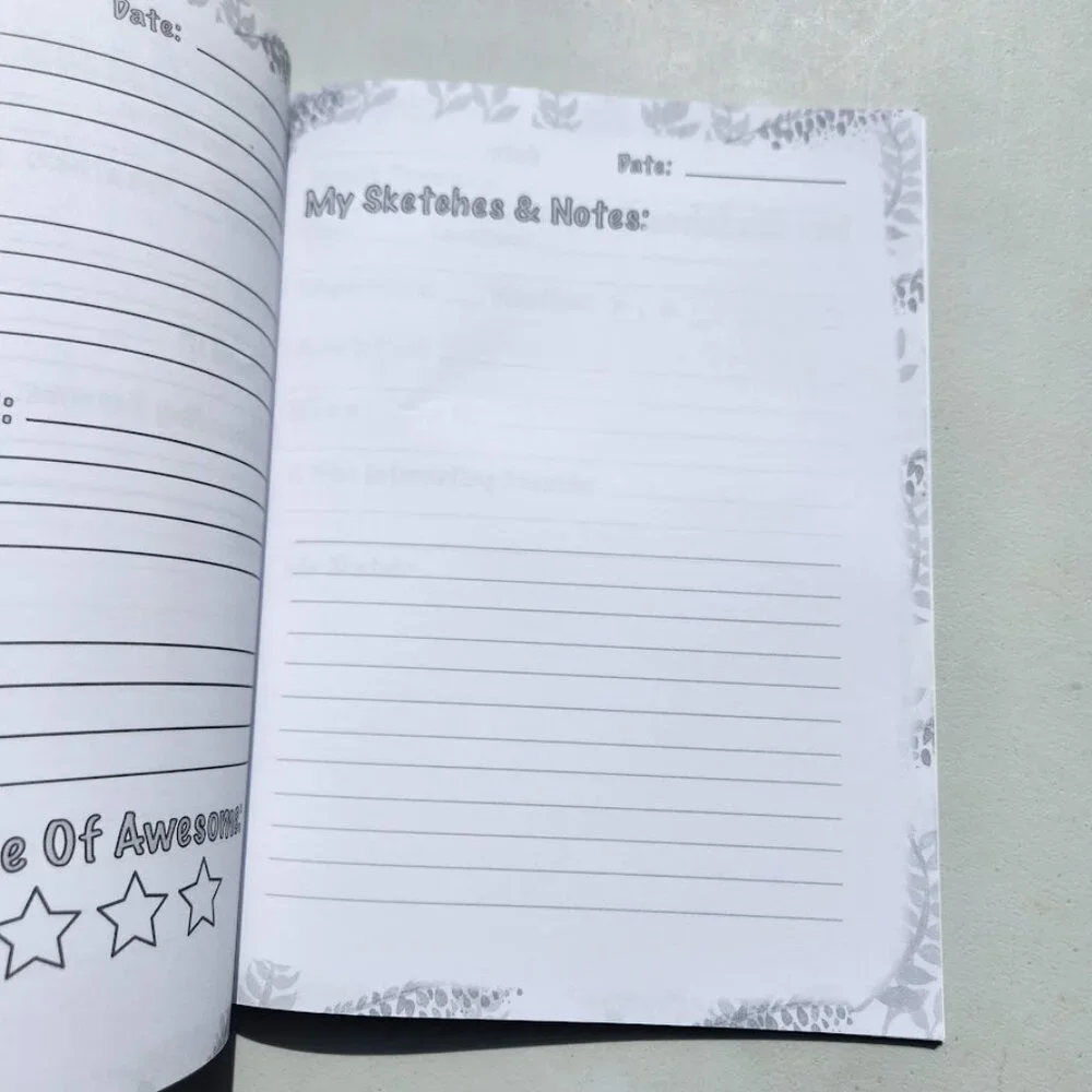 NEW Nature Journal Log Activity Book Drawing Journaling Workbook for Children Ov